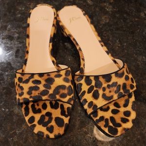 J.Crew Leopard Print Mules